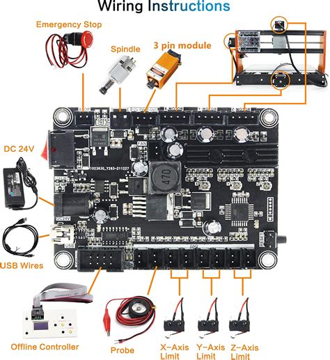 cnc machine control board 3 axis grbl v3.3|cnctopbaos GRBL control board.